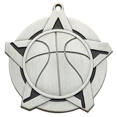Super Star Basketball Themed Medal - AndersonTrophy.com