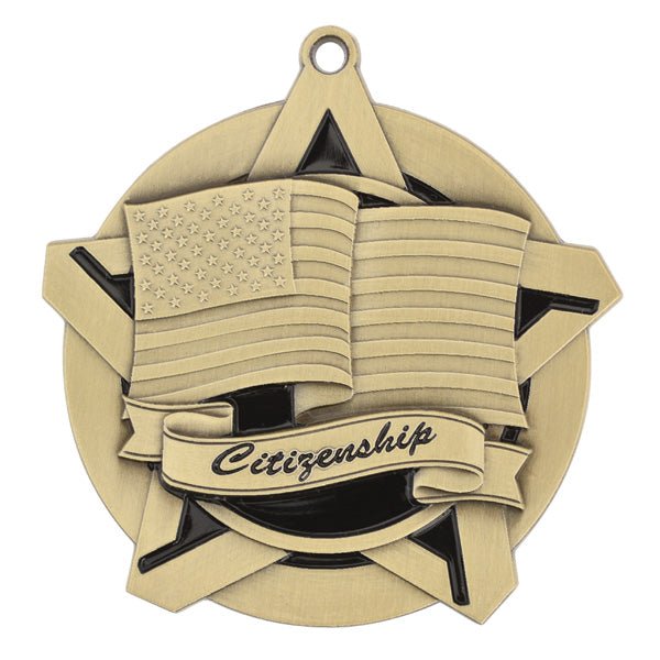 Super Star Citizenship Themed Medal - AndersonTrophy.com