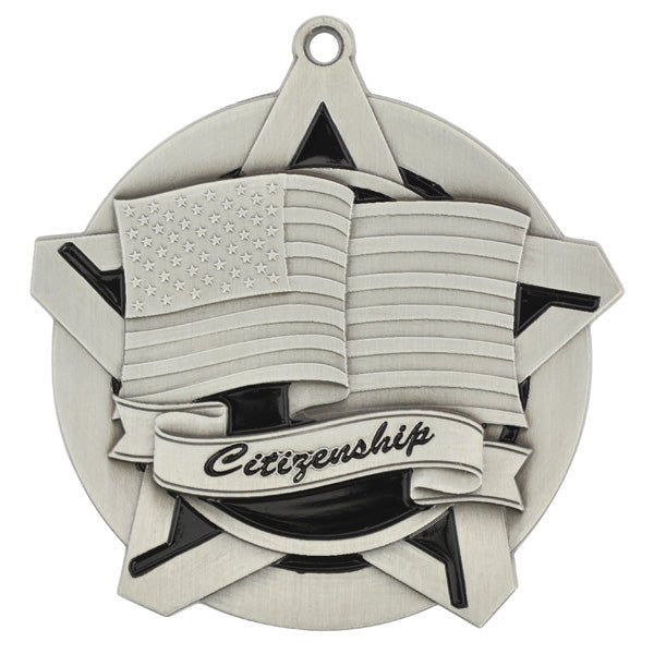 Super Star Citizenship Themed Medal - AndersonTrophy.com