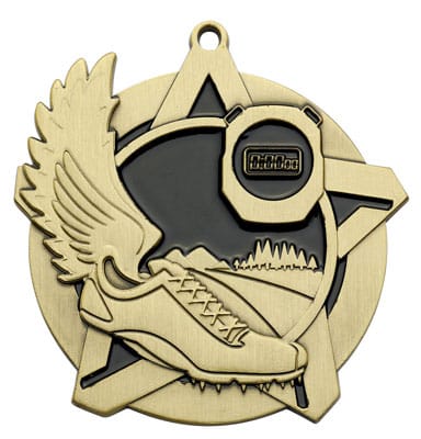 Super Star Cross Country Themed Medal - AndersonTrophy.com