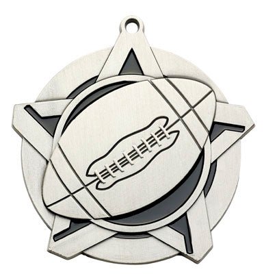 Super Star Football Themed Medal - AndersonTrophy.com