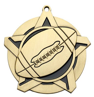 Super Star Football Themed Medal - AndersonTrophy.com