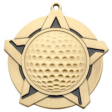 Super Star Golf Themed Medal - AndersonTrophy.com