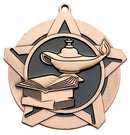 Super Star Lamp of Knowledge Themed Medal - AndersonTrophy.com