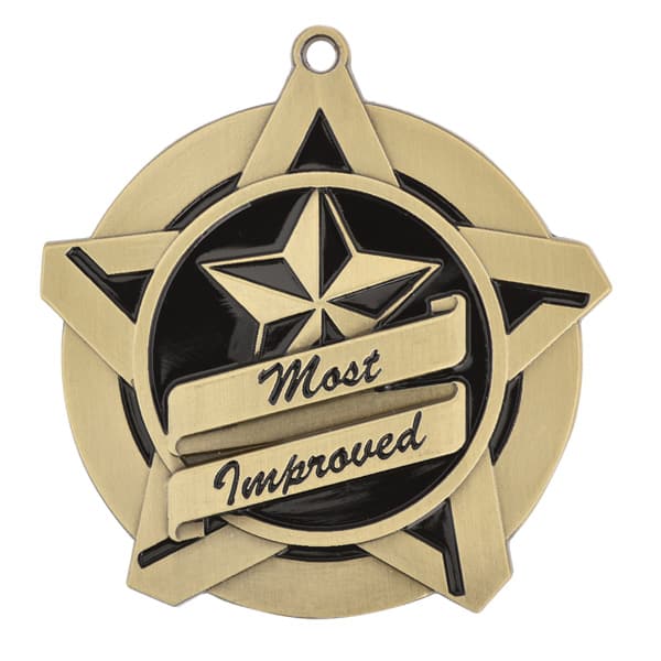Super Star Most Improved Themed Medal - AndersonTrophy.com