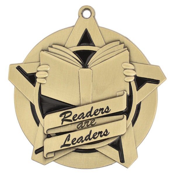 Super Star Readers Are Leaders Themed Medal - AndersonTrophy.com