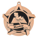 Super Star Reading Themed Medal - AndersonTrophy.com
