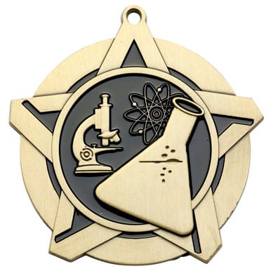 Super Star Science Themed Medal - AndersonTrophy.com