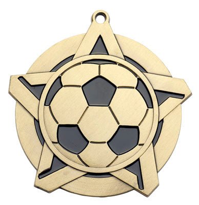 Super Star Soccer Themed Medal - AndersonTrophy.com