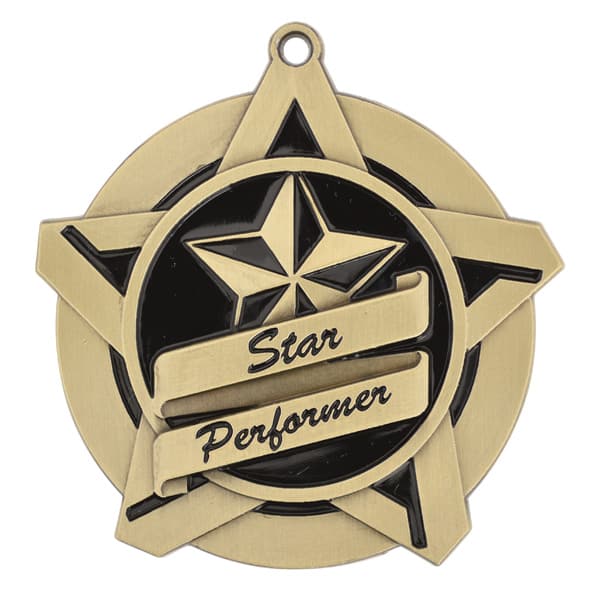 Super Star Star Performer Themed Medal - AndersonTrophy.com