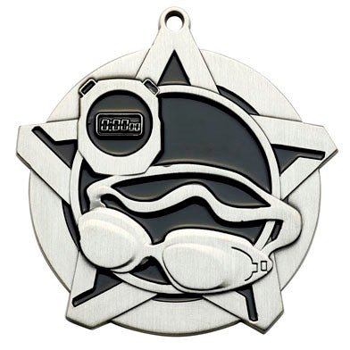 Super Star Swim Themed Medal - AndersonTrophy.com