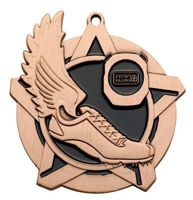 Super Star Track Themed Medal - AndersonTrophy.com