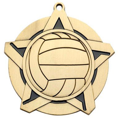 Super Star Volleyball Themed Medal - AndersonTrophy.com