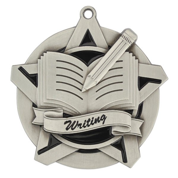 Super Star Writing Themed Medal - AndersonTrophy.com