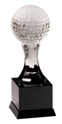 Tee It Up Series Golf Tee Series Crystal Award on Black Base - AndersonTrophy.com