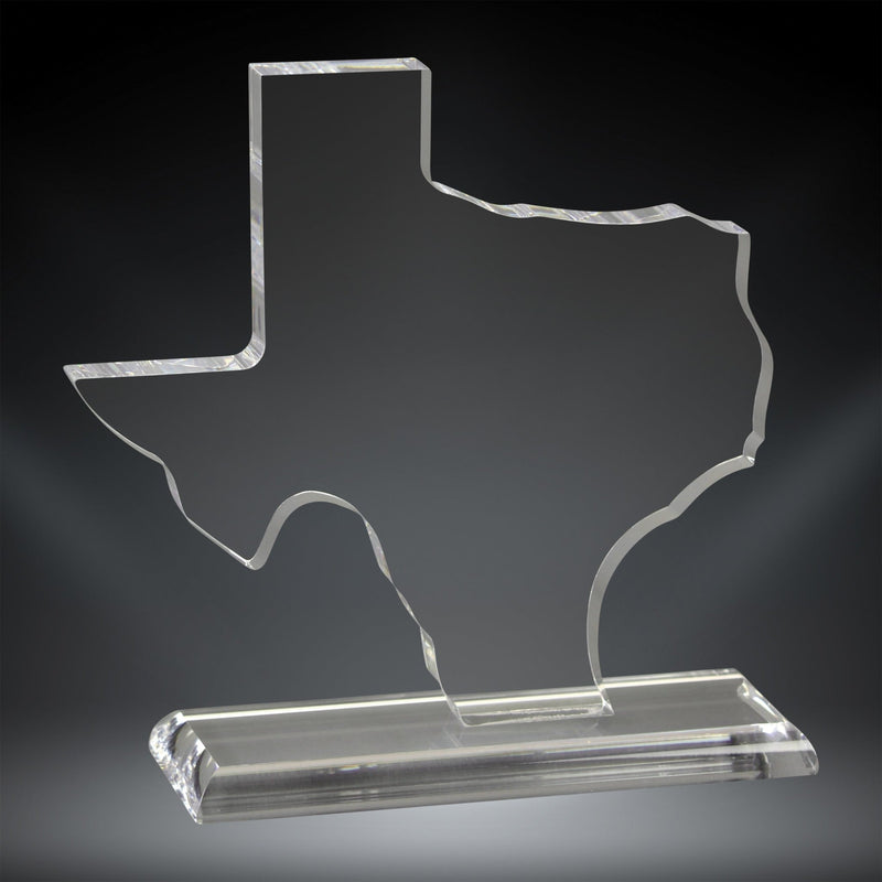 Texas State Acrylic Award - Clear - AndersonTrophy.com