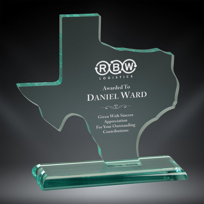Texas State Acrylic Award - Jade - AndersonTrophy.com