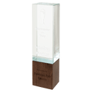 Tower Sierra Glass Award with Walnut Base - AndersonTrophy.com