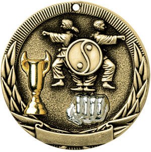 Tri-Colored Martial Arts Themed Medals - AndersonTrophy.com
