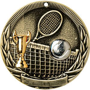 Tri-Colored Tennis Themed Medals - AndersonTrophy.com