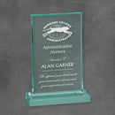 Upright Rectangle Acrylic Corporate Award - Jade - AndersonTrophy.com