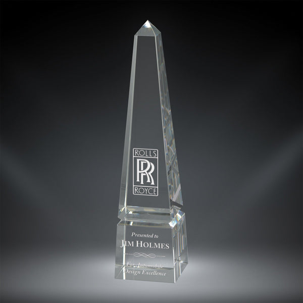 Vespa Obelisk Crystal Award - AndersonTrophy.com