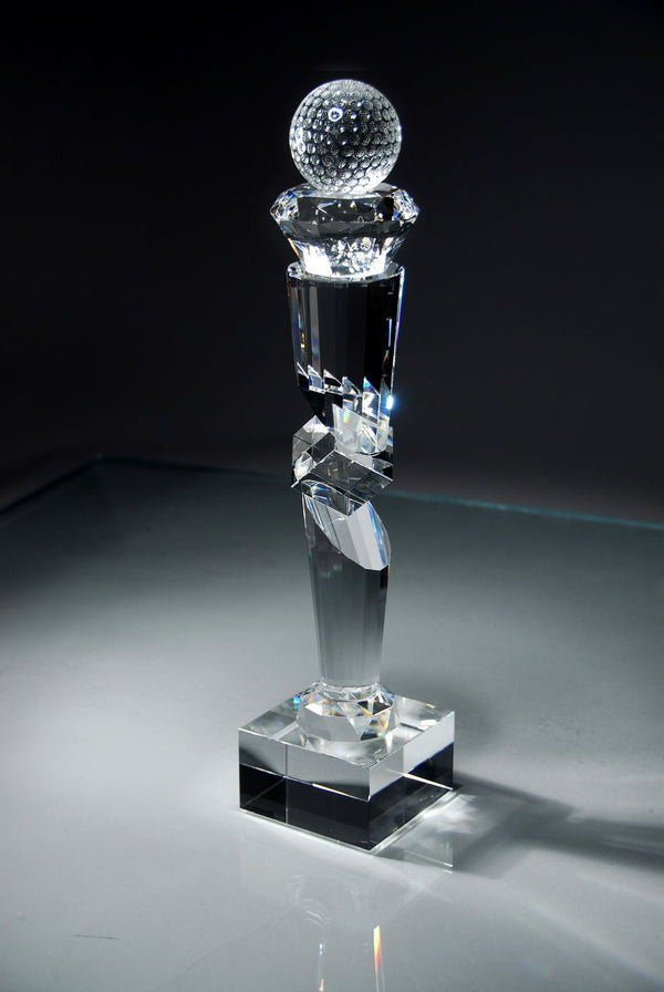 Victory Tower Crystal Golf Award - AndersonTrophy.com