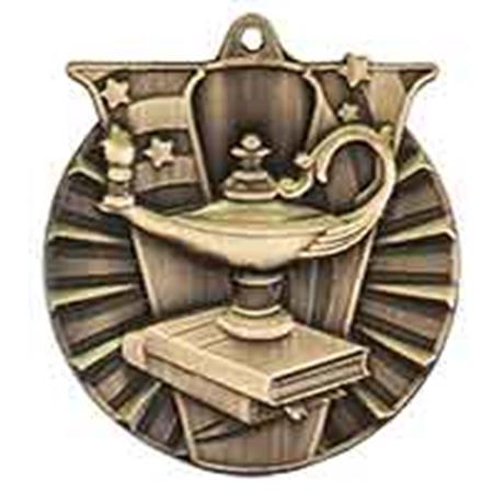 VM Lamp of Knowledge Themed Medal - AndersonTrophy.com