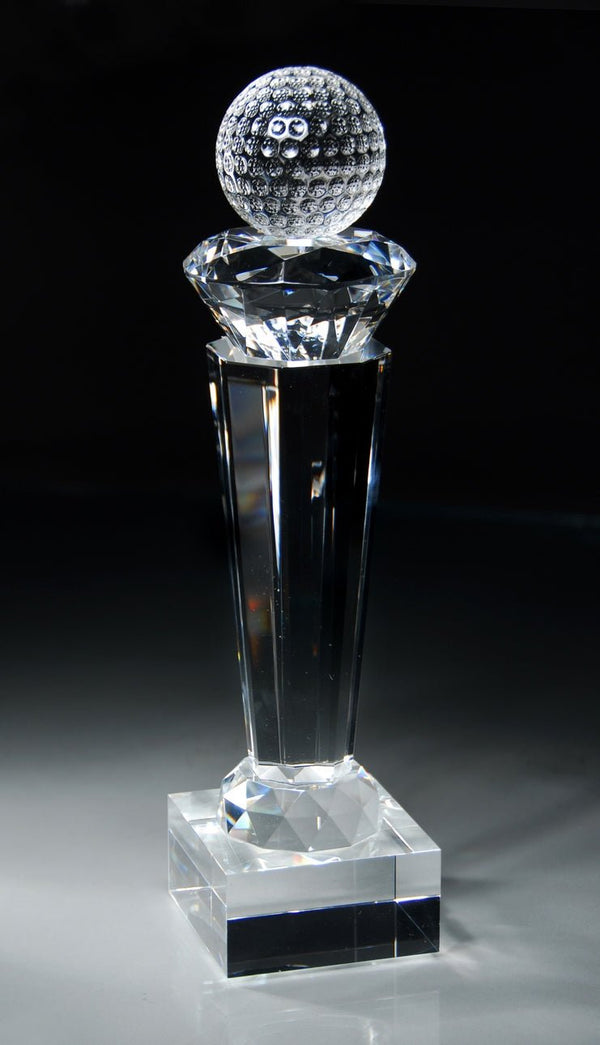 Wellington Tower Crystal Golf Award - AndersonTrophy.com