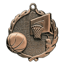 Wreath II Basketball Hoop Medals - AndersonTrophy.com