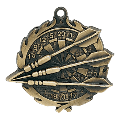 Wreath II Darts Medals - AndersonTrophy.com