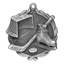 Wreath II Hockey Stick & Skate Medals - AndersonTrophy.com