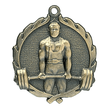 Wreath II Weightlifting Medals - AndersonTrophy.com