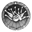 XR Wreath Bowling Themed Medals - AndersonTrophy.com