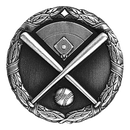 XR Wreath Crossed Bats Baseball Themed Medals - AndersonTrophy.com