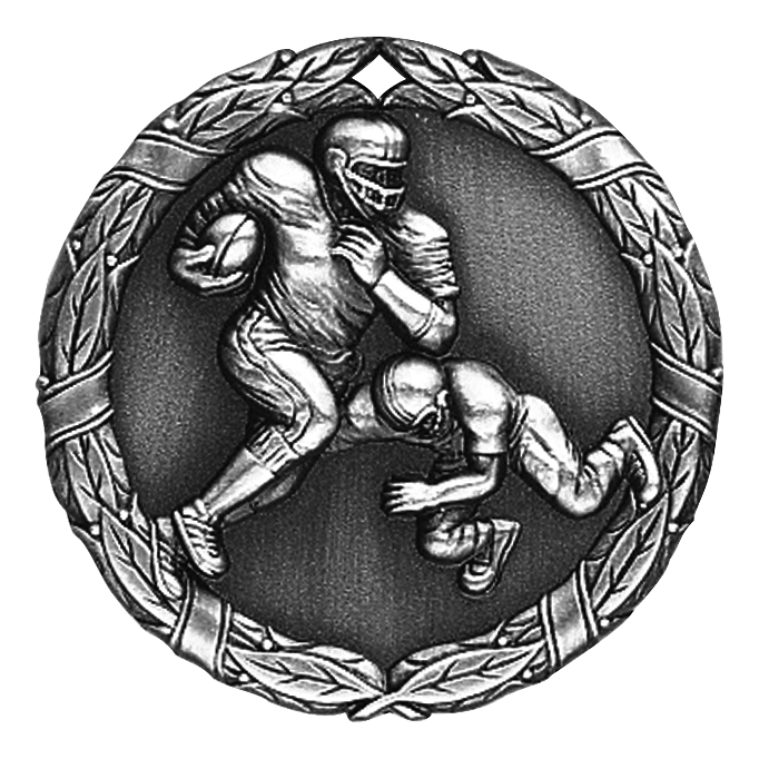 XR Wreath Football Themed Medals - AndersonTrophy.com
