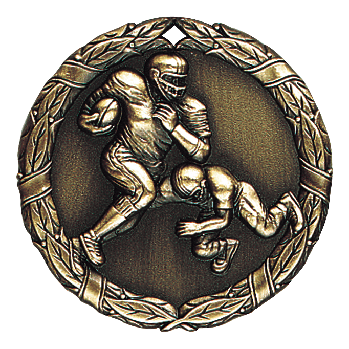 XR Wreath Football Themed Medals - AndersonTrophy.com