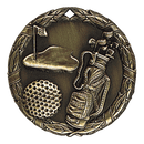 XR Wreath Golf Themed Medals - AndersonTrophy.com