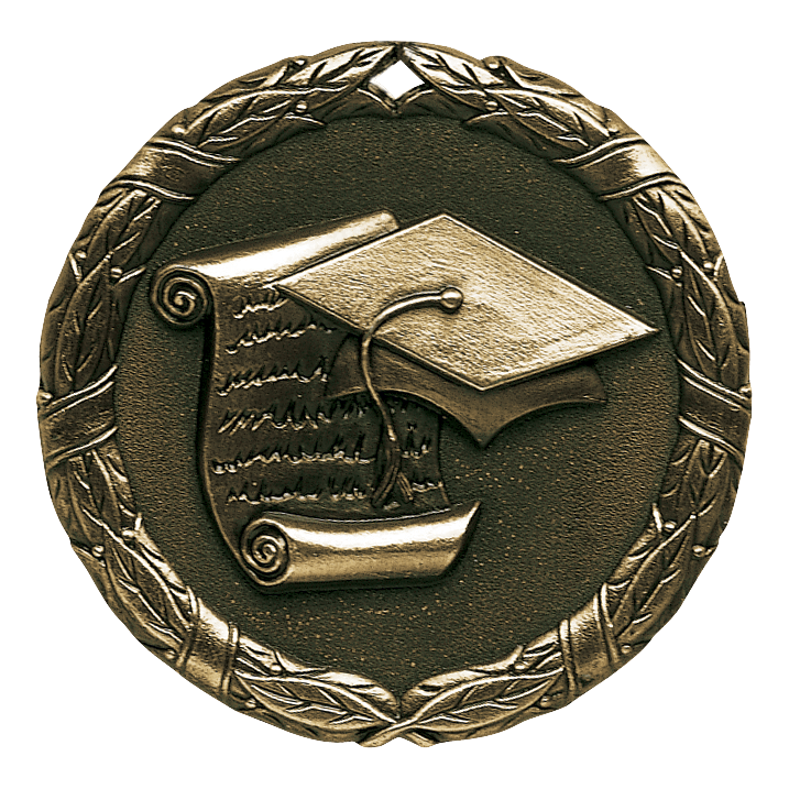 XR Wreath Graduate Themed Medals - AndersonTrophy.com