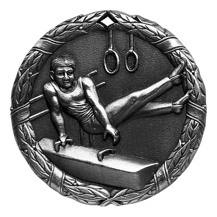 XR Wreath Gymnastics Themed Medals - Male - AndersonTrophy.com