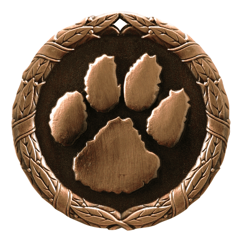 XR Wreath Paw Print Medals - AndersonTrophy.com