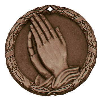 XR Wreath Praying Hands Themed Medals - AndersonTrophy.com