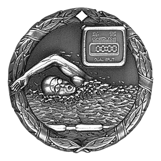 XR Wreath Swim Themed Medals - AndersonTrophy.com