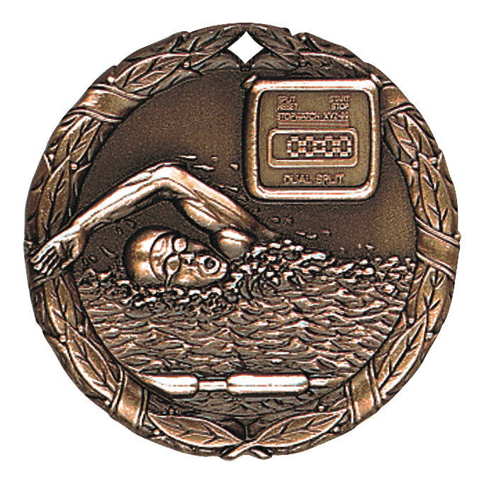 XR Wreath Swim Themed Medals - AndersonTrophy.com