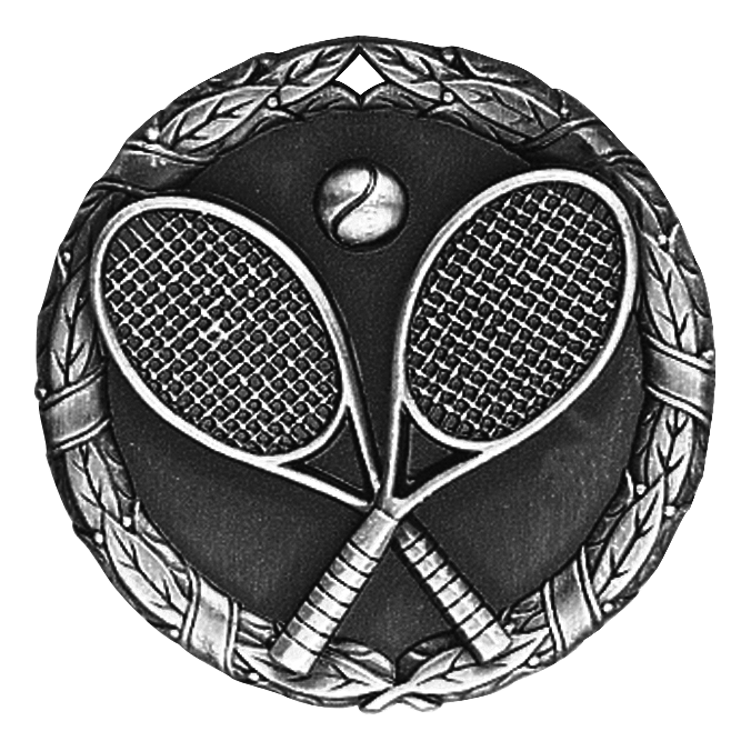 XR Wreath Tennis Themed Medals - AndersonTrophy.com