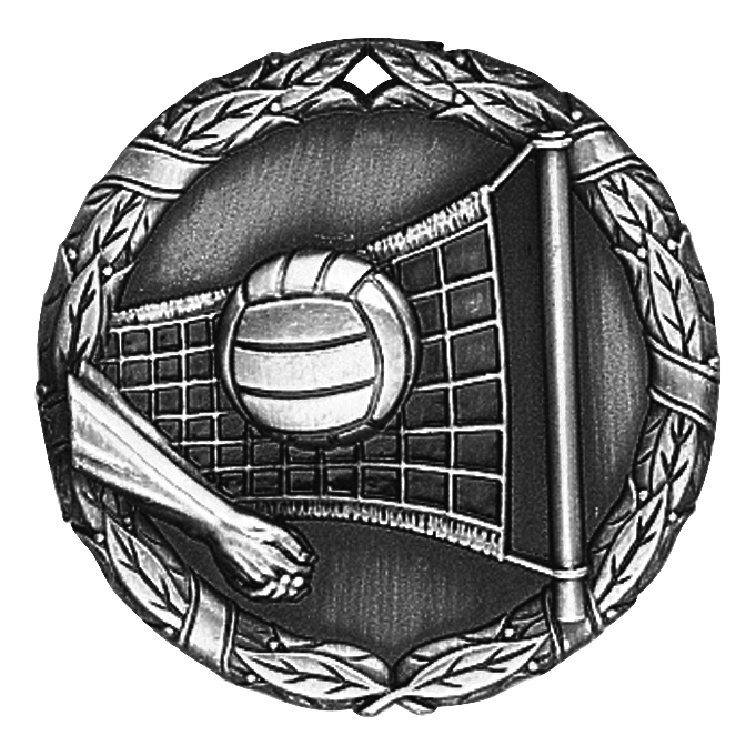 XR Wreath Volleyball Themed Medals - AndersonTrophy.com