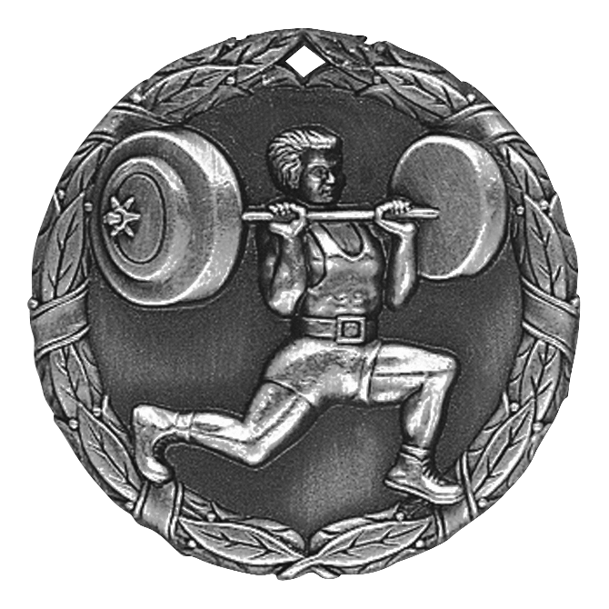 XR Wreath Weightlifting Themed Medals - AndersonTrophy.com