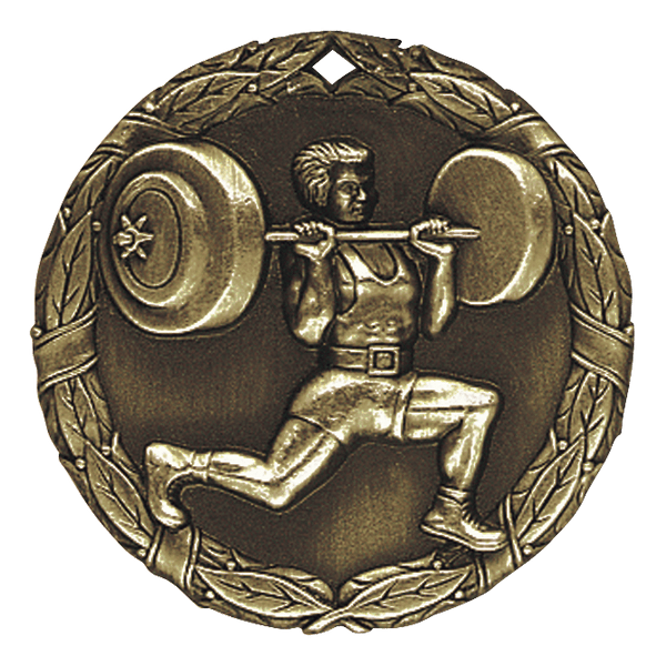 XR Wreath Weightlifting Themed Medals - AndersonTrophy.com